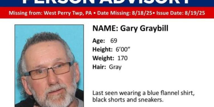Police Searching For Missing Man In Central Pennsylvania