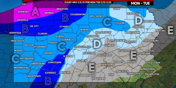 First Snow of Fall 2025 Possible Monday-Tuesday Across Much of Pennsylvania