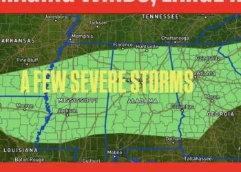 Severe Storms Predicted Saturday From Texas To South Carolina, With Damaging Winds And Hail Possible