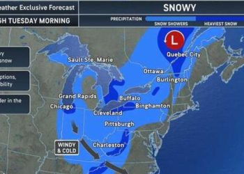 Snowfall Anticipated In Parts Of New York With Arrival Of Arctic Air