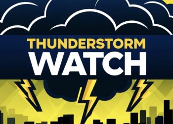 Texas Weather Warning: Severe Thunderstorm Watch till 10 PM Tonight for 37 Counties
