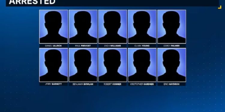 10 suspects apprehended in large multi-agency sweep across three counties