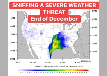 Late-december Severe Weather Threat Looms For Texas, Oklahoma, Arkansas, And Louisiana