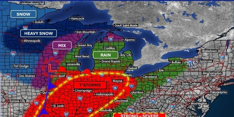 Midwest High-impact Storm To Bring Blizzard Conditions To Minnesota And Michigan, Severe Storms To Illinois And Indiana