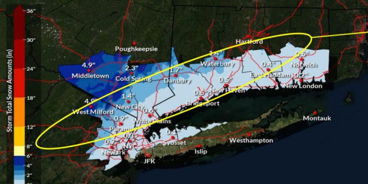 New Storm May Dump Up To 5 Inches Of Snow Across These Parts Of The Tristate Region