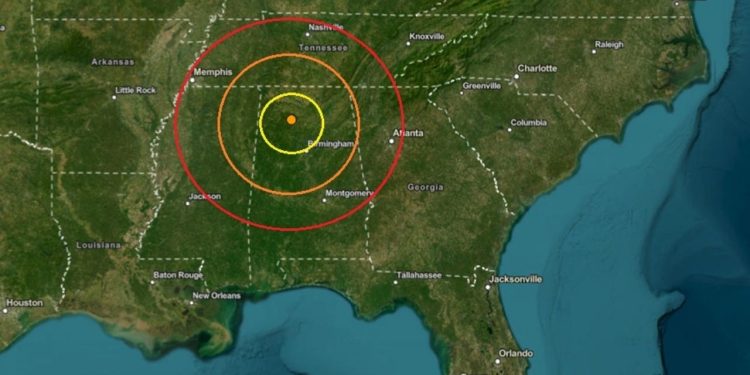 2 Earthquakes Hit Alabama Northwest Of Birmingham