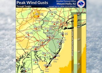 N.J. weather: Snow alerts issued for 6 counties; brief bursts of heavy snowfall possible