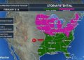 Projected Timeline for Powerful New Storm Bringing Snow and Ice
