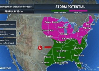 Projected Timeline for Powerful New Storm Bringing Snow and Ice
