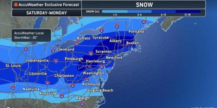Snowfall Map: New Winter Storm Brings Fresh Projections For The Northeast