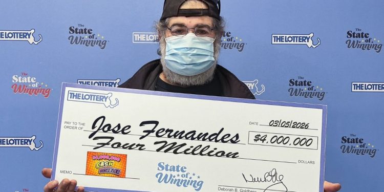 Mass. man wins $4 million on lottery ticket