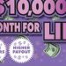 $10,000 A Month For Life Winning Scratch-Off Sold In Pennsylvania