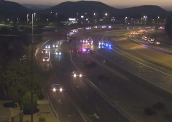 Body with gunshot wound discovered inside burned car on Loop 101, woman arrested: DPS