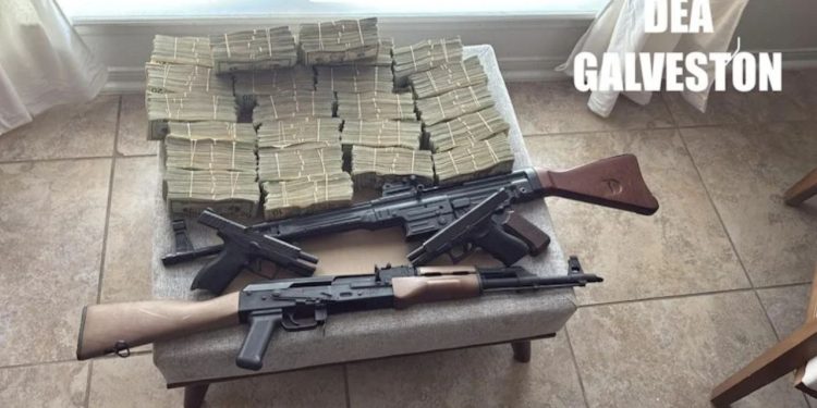 DEA Galveston Busts Southeast Houston Stash House, Grabs $250,000 & Guns