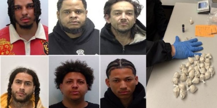 Investigation into drug distribution in Massachusetts and Rhode Island, results in 7 arrests, seizure of 473 grams of fentanyl & 539 grams of cocaine, $8,500 in cash and three firearms