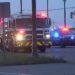 Man apprehended after jumping on top of a semi and fire truck in Cleveland